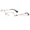 Cartier Logo Decor 18K GOLD Plated Half Frame Eyeglasses CT0415 (4)1