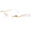 Cartier PANTHèRE Pure Gold Plating Rimless Eyeglasses CT01200 (4)1