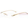Cartier PANTHèRE Real Gold Plating Metal Rimless Eyeglasses CT0061 (4)1