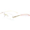 Cartier PANTHèRE Real Gold Plating Titanium Rimless Eyeglasses CT0058 (4)1