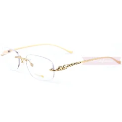 Cartier PANTHèRE Real Gold Plating Titanium Rimless Eyeglasses CT0058 (4)1