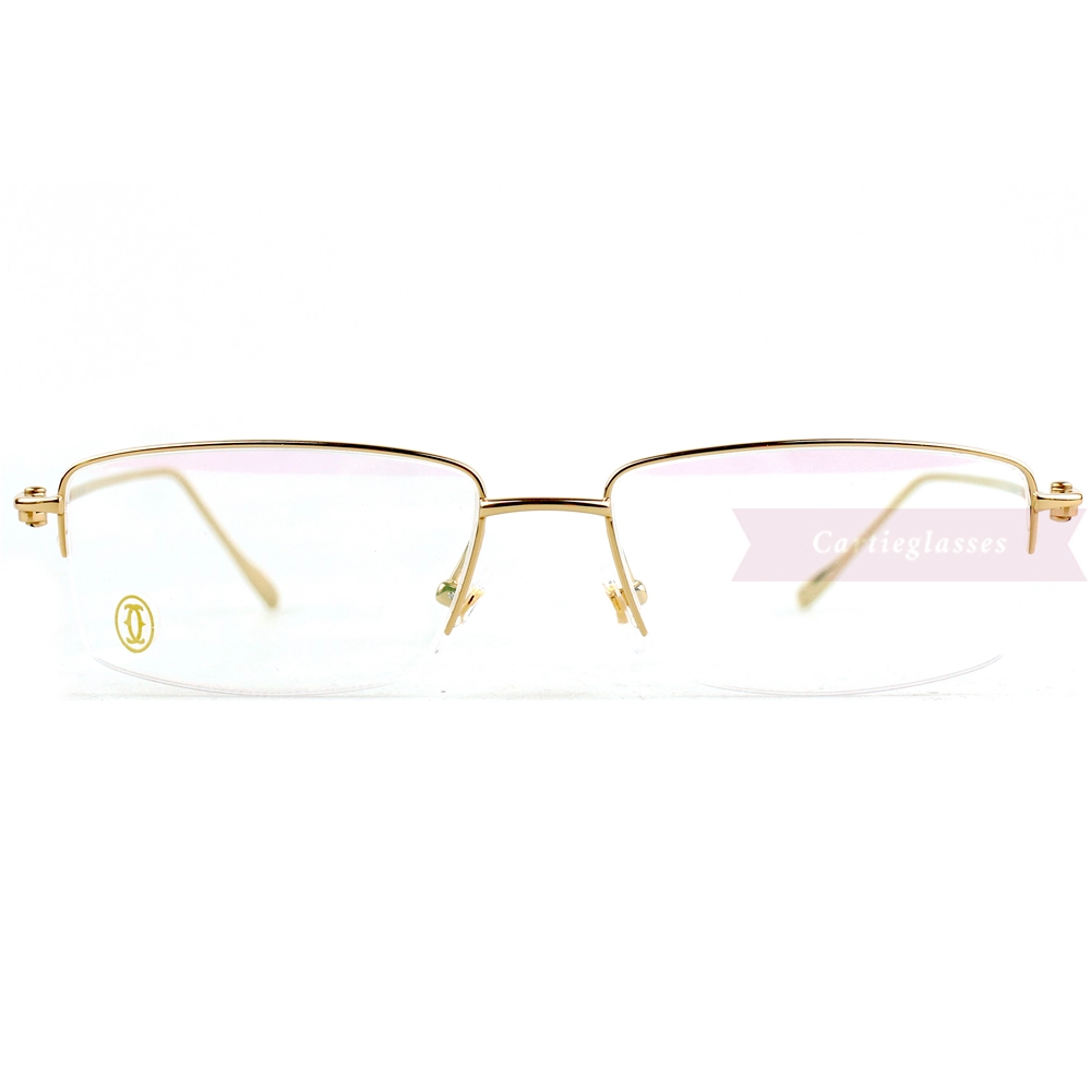 Cartier Real Gold Plating Metal Half Frame Eyeglasses CT0071 (3)1