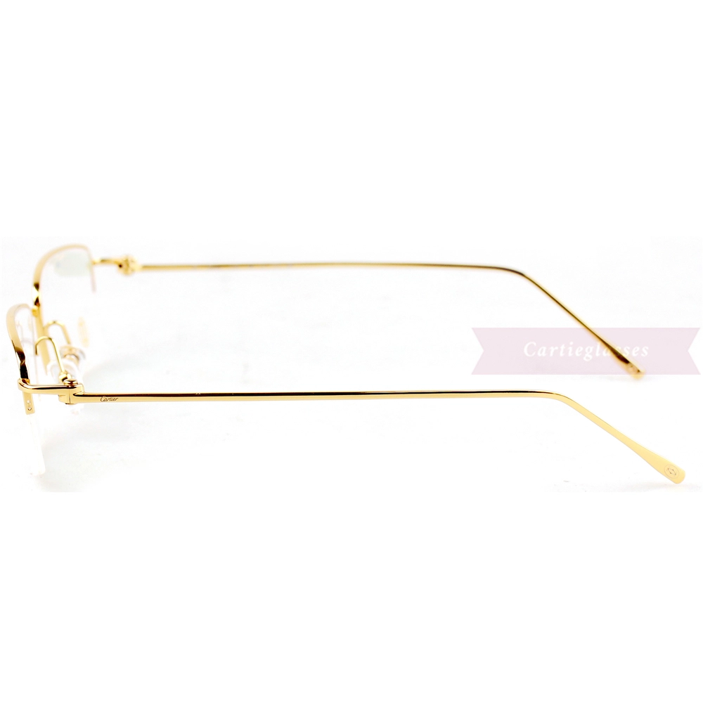 Cartier Real Gold Plating Metal Half Frame Eyeglasses CT0071 (5)1