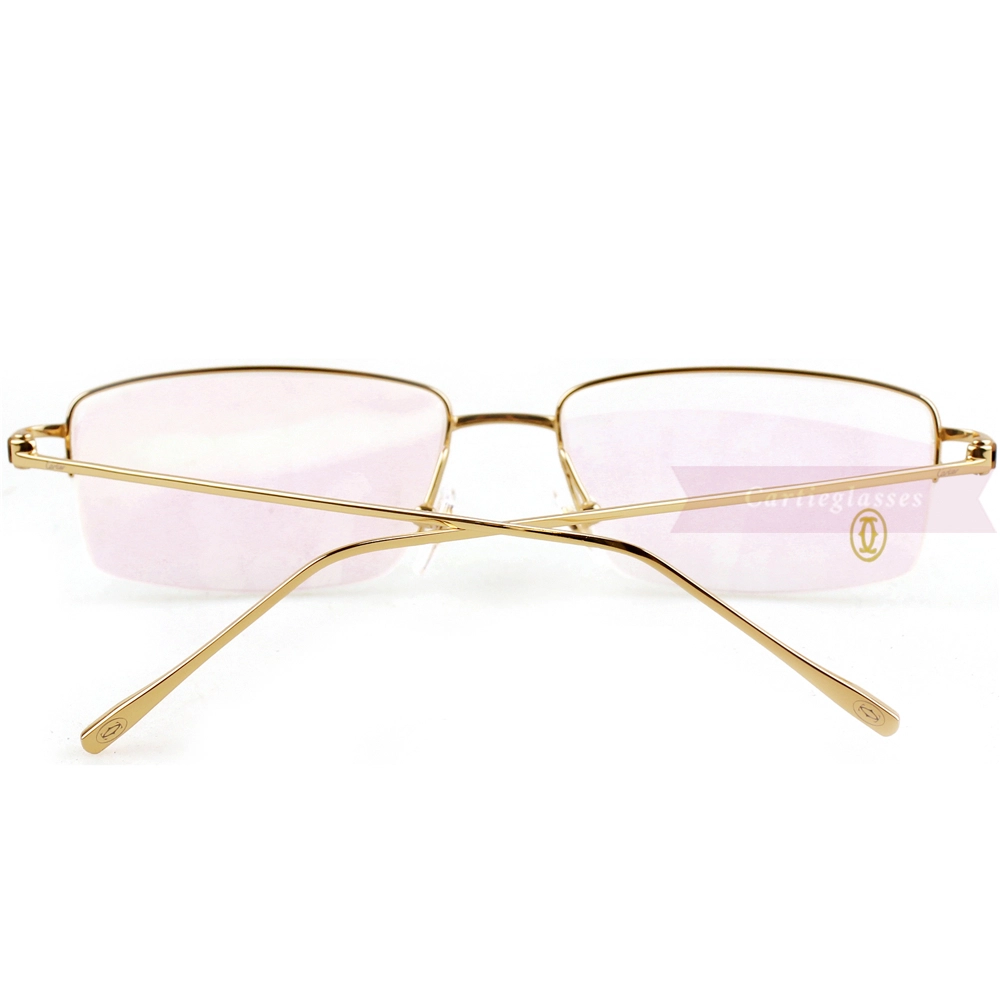 Cartier Real Gold Plating Metal Half Frame Eyeglasses CT0071 (6)1