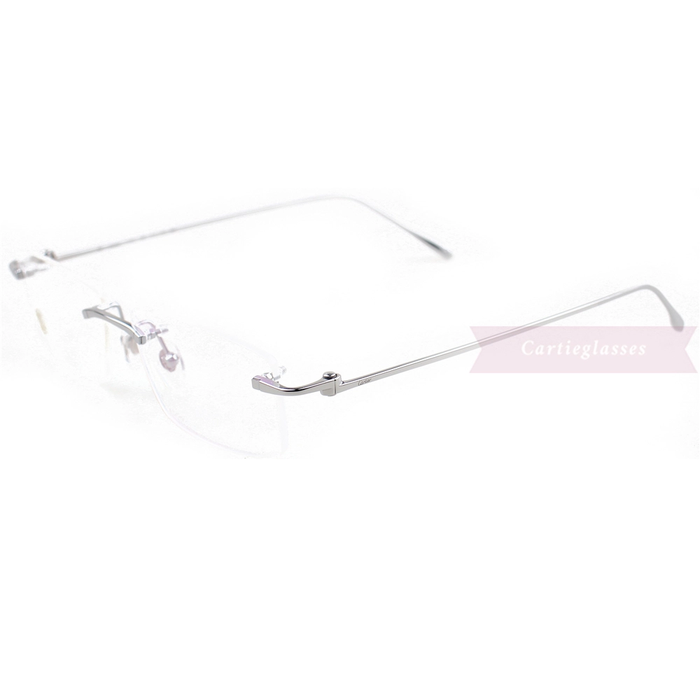 Cartier Real Gold Plating Metal Rimless Eyeglasses CT0070 (11)1
