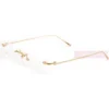 Cartier Real Gold Plating Metal Rimless Eyeglasses CT0070 (4)1