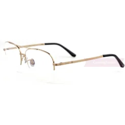 Cartier Santos De Real Gold Plating Titanium Half Frame Eyeglasses CT0256 (4)1