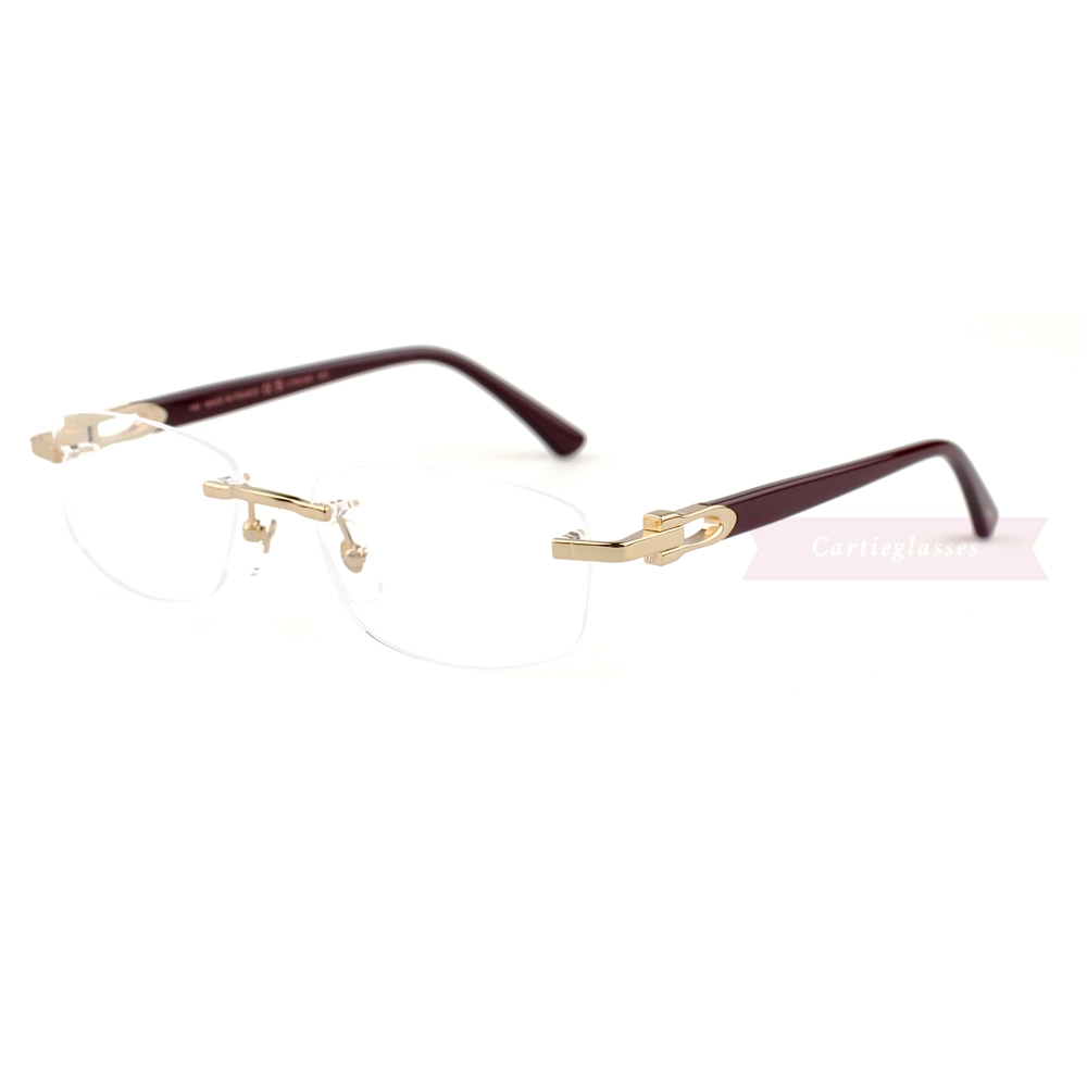Cartier C Decor Acetate Titanium Rimless Eyeglasses CT0318 (12)