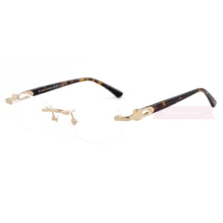 Cartier C Decor Acetate Titanium Rimless Eyeglasses CT0318 (4)