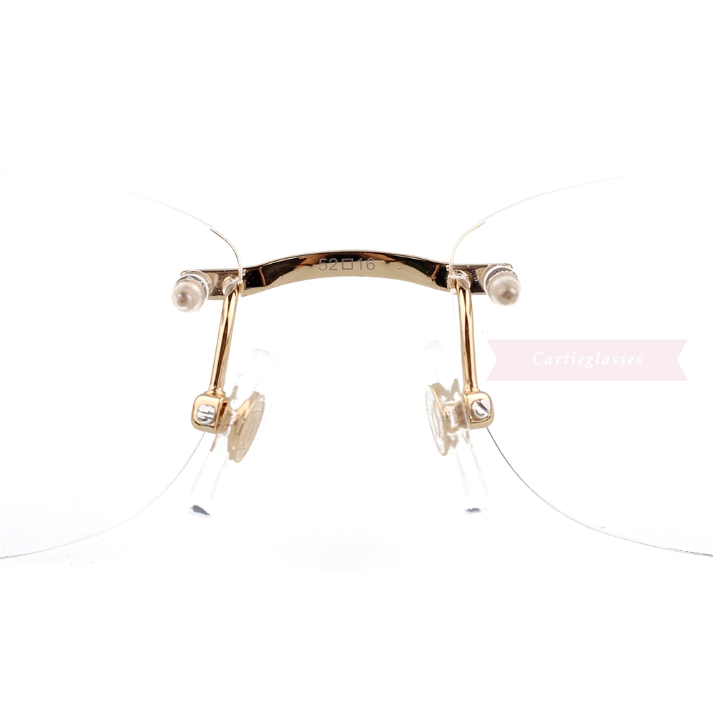 Cartier C Decor Acetate Titanium Rimless Eyeglasses CT0455 (10)