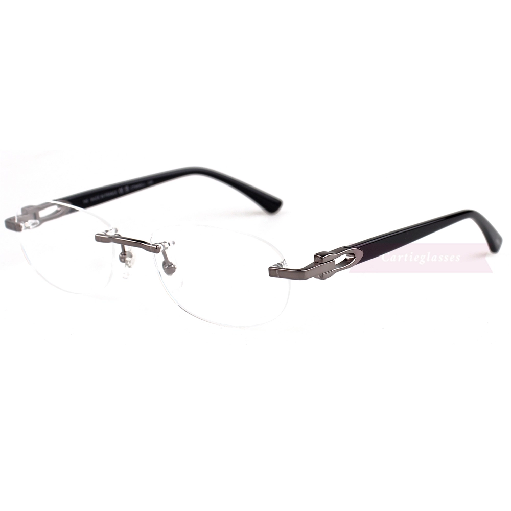 Cartier C Decor Acetate Titanium Rimless Eyeglasses CT0455 (15)
