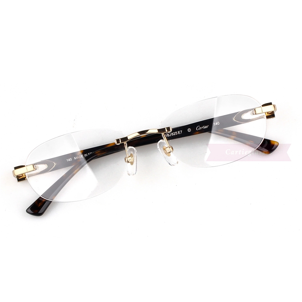Cartier C Decor Acetate Titanium Rimless Eyeglasses CT0455 (2)