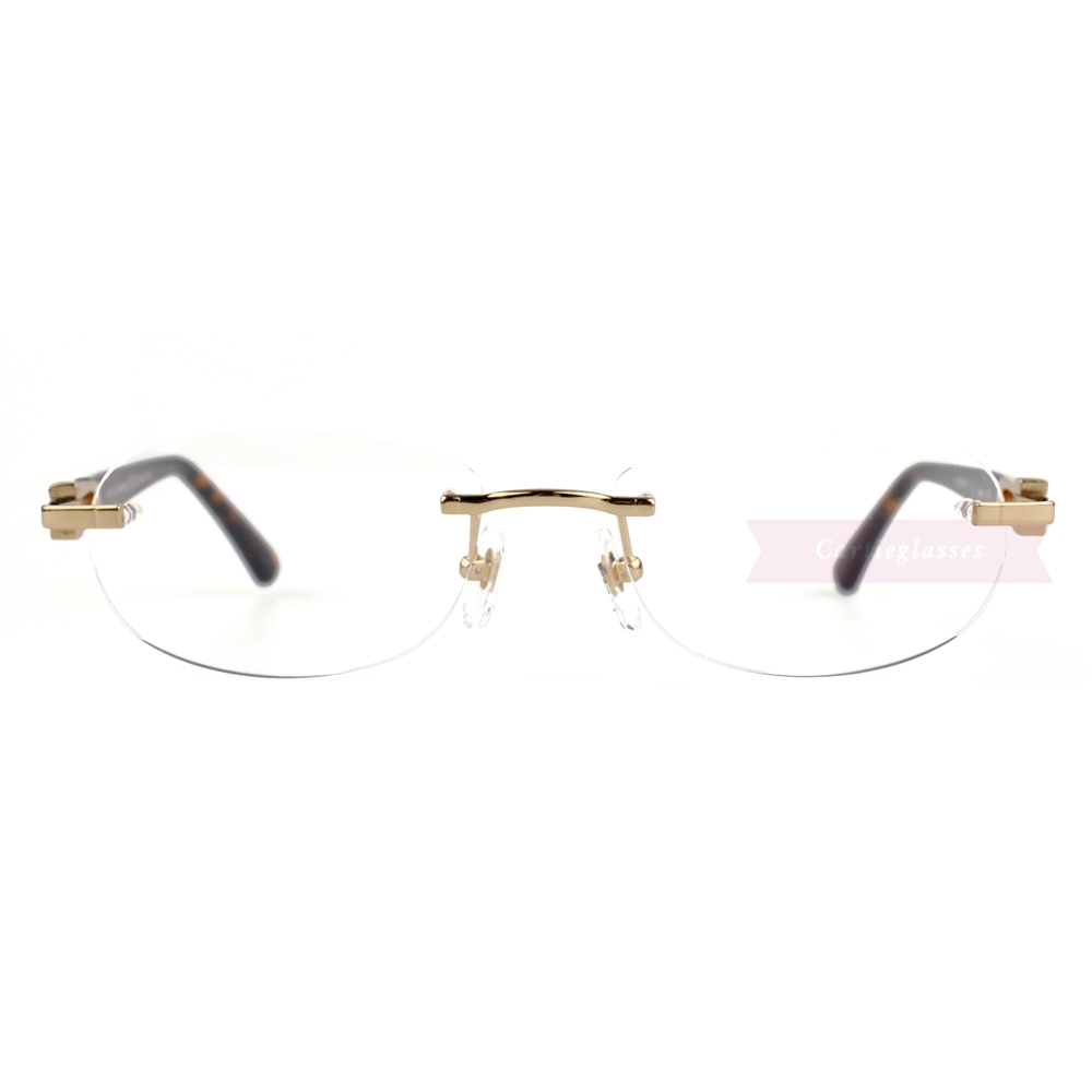 Cartier C Decor Acetate Titanium Rimless Eyeglasses CT0455 (3)