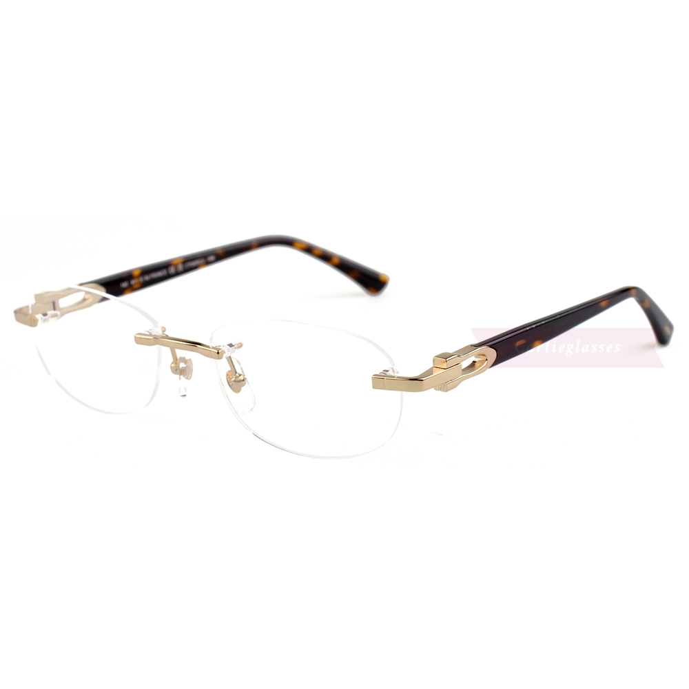 Cartier C Decor Acetate Titanium Rimless Eyeglasses CT0455 (4)