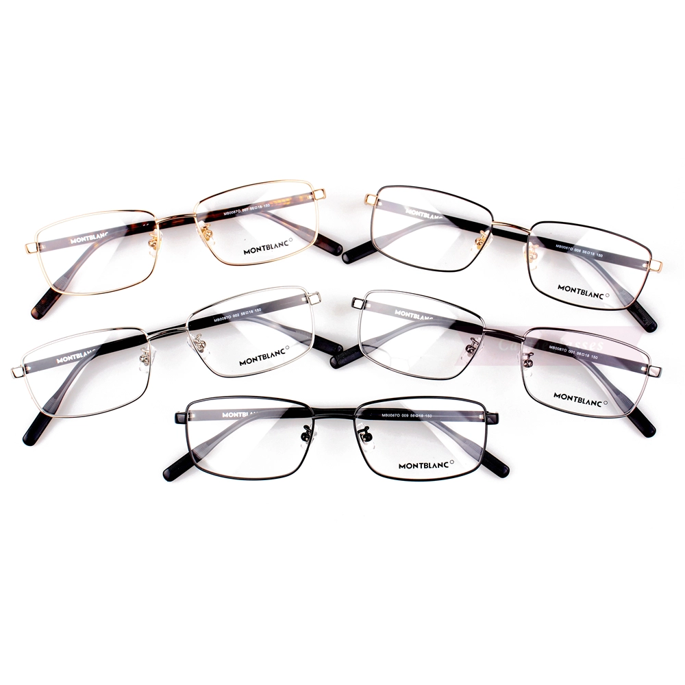 Montblanc Snowcap Emblem Acetate Metal Full Frame Eyeglasses MB0087 (1)