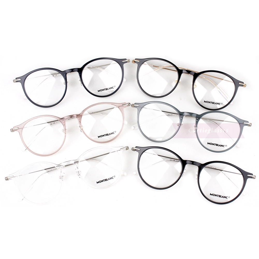 Montblanc Snowcap Emblem Acetate Metal Full Frame Eyeglasses MB0099 (1)