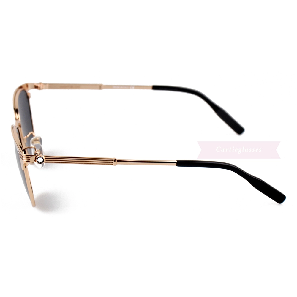 Montblanc Snowcap Emblem Acetate Metal Full Frame Sunglasses MB0092 (4)