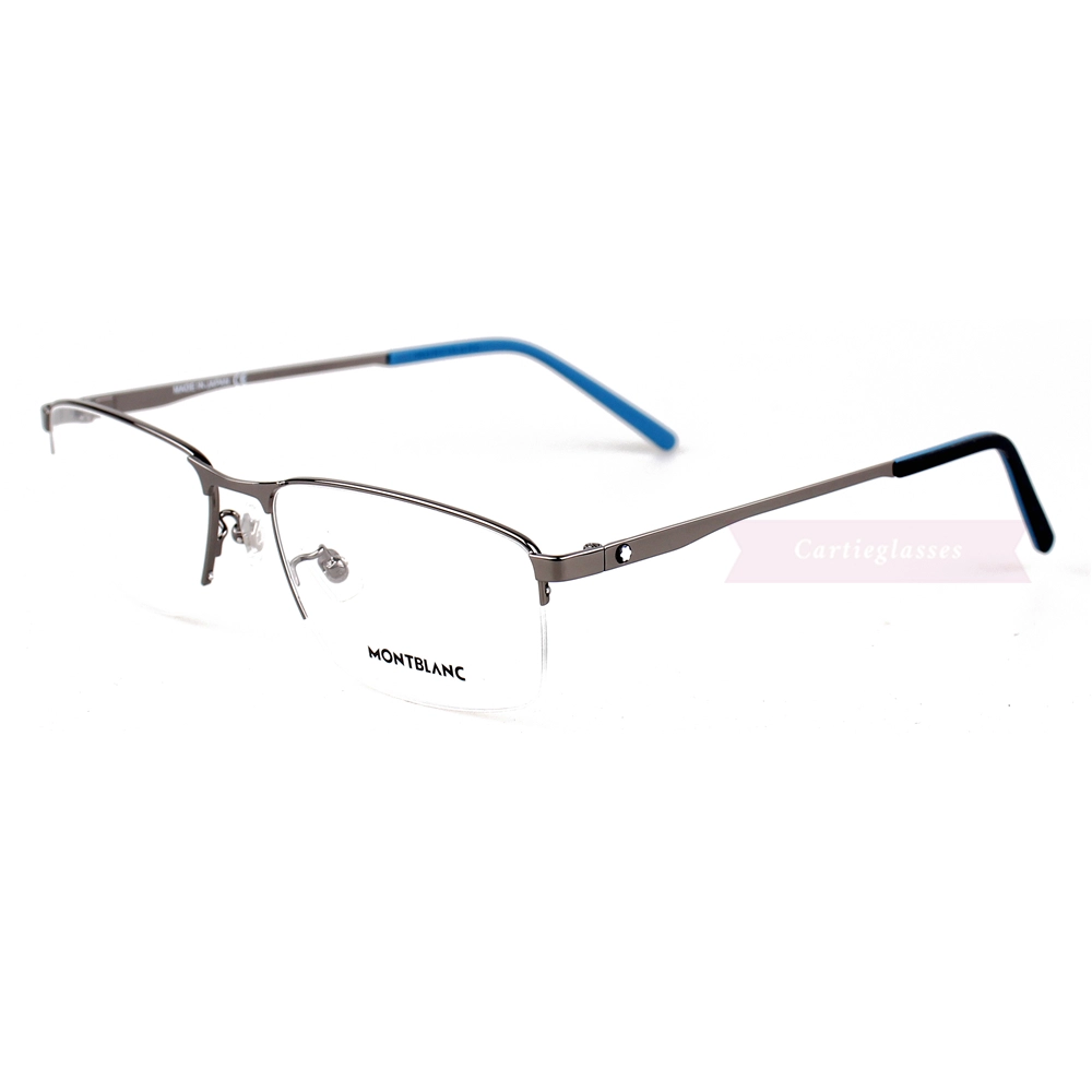 Montblanc Snowcap Emblem Acetate Metal Half Frame Eyeglasses MB0107 (14)