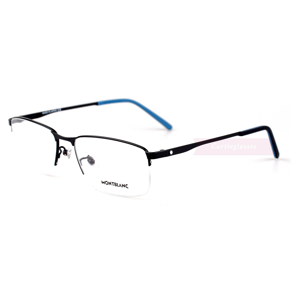 Montblanc Snowcap Emblem Acetate Metal Half Frame Eyeglasses MB0107 (17)