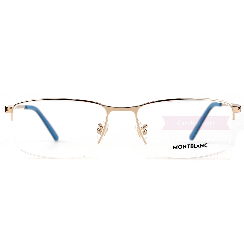 Montblanc Snowcap Emblem Acetate Metal Half Frame Eyeglasses MB0107 (3)