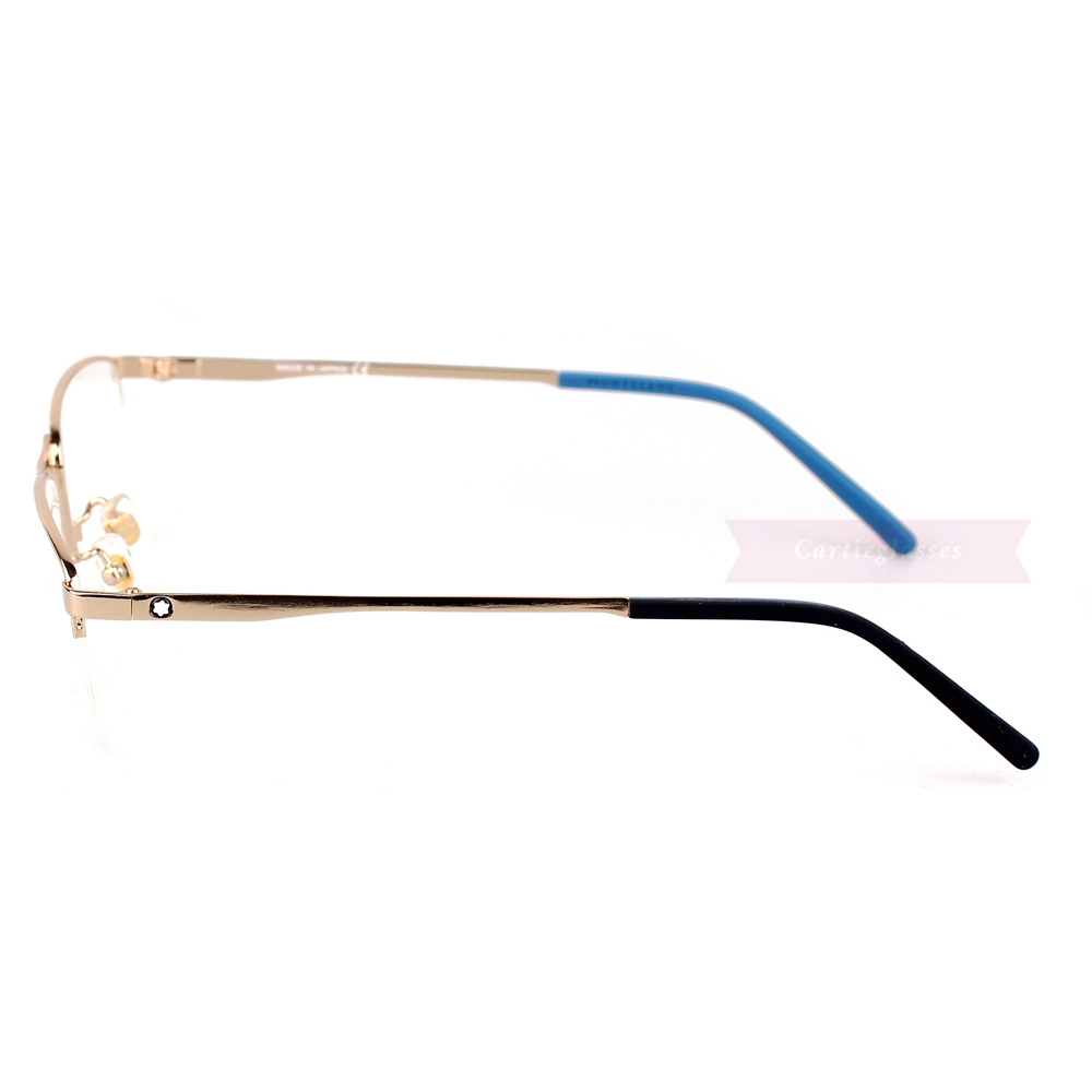 Montblanc Snowcap Emblem Acetate Metal Half Frame Eyeglasses MB0107 (5)