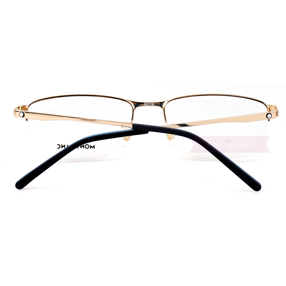 Montblanc Snowcap Emblem Acetate Metal Half Frame Eyeglasses MB0107 (6)