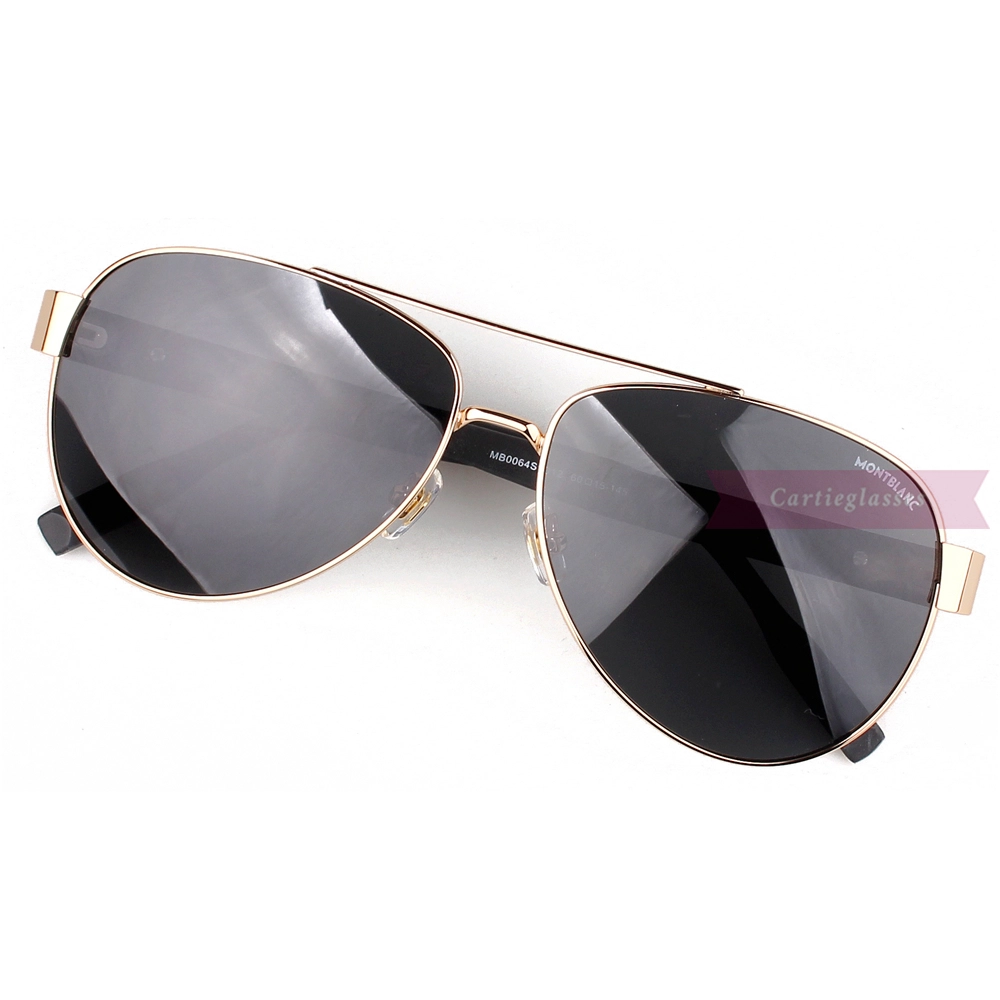 Montblanc Snowcap Emblem Metal Acetate Full Frame Sunglasses MB0064 (2)