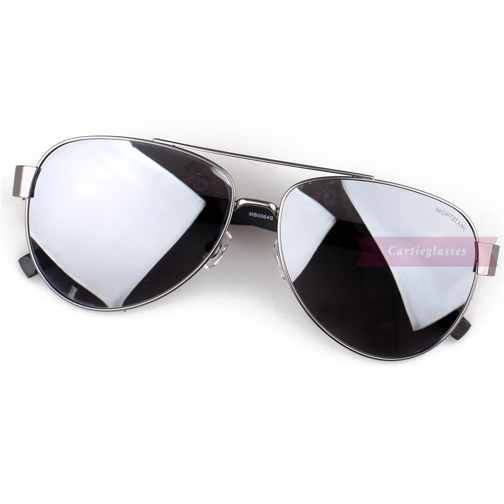 Montblanc Snowcap Emblem Metal Acetate Full Frame Sunglasses MB0064 (21)