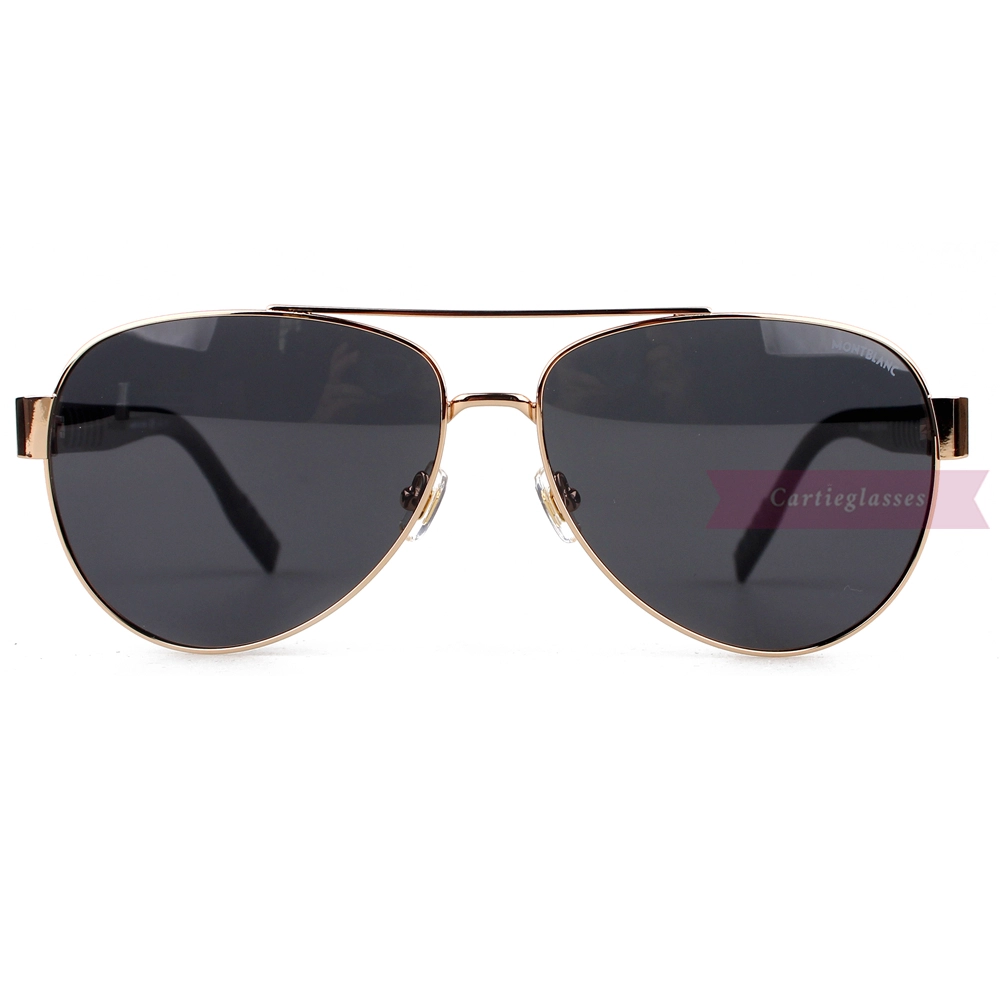 Montblanc Snowcap Emblem Metal Acetate Full Frame Sunglasses MB0064 (3)