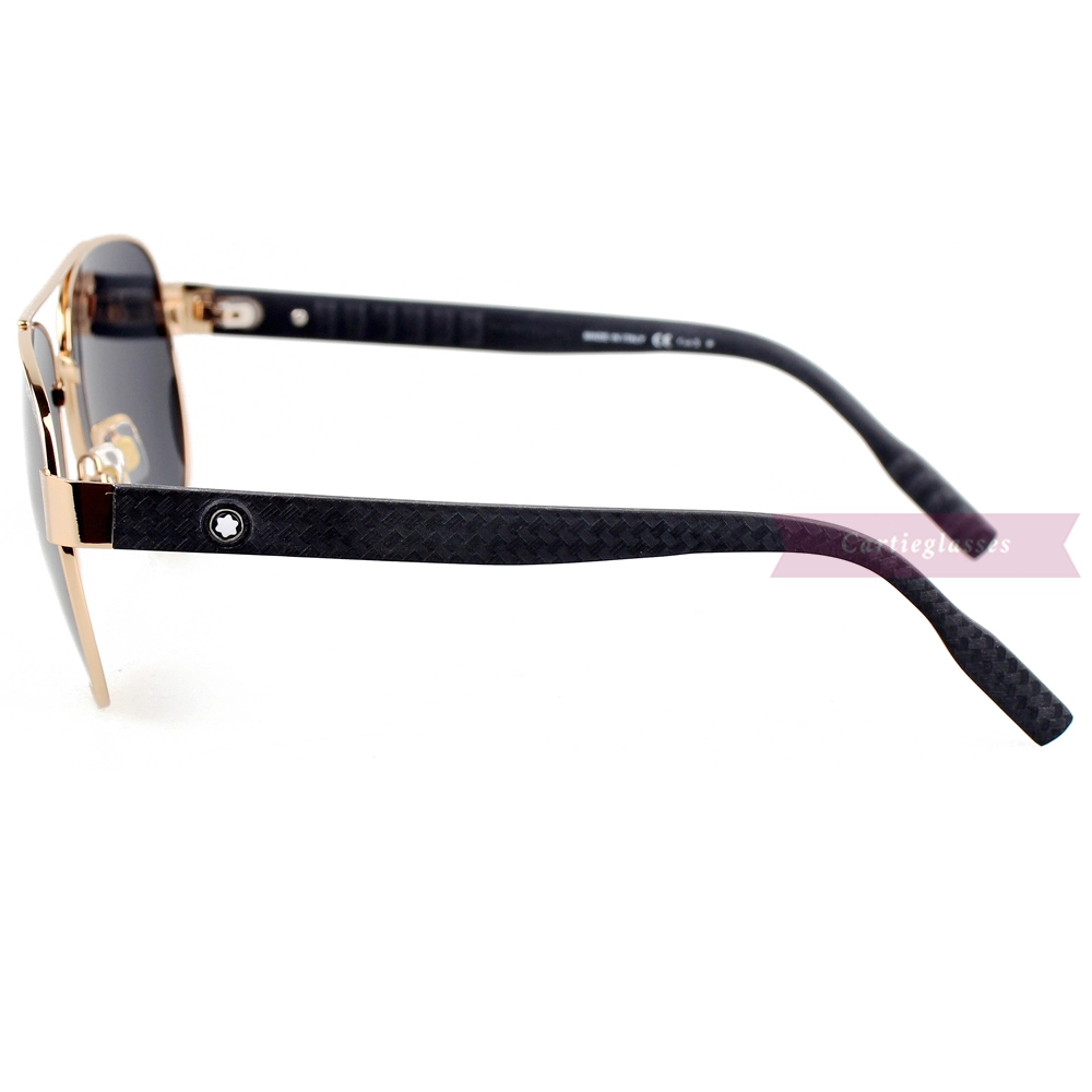 Montblanc Snowcap Emblem Metal Acetate Full Frame Sunglasses MB0064 (5)