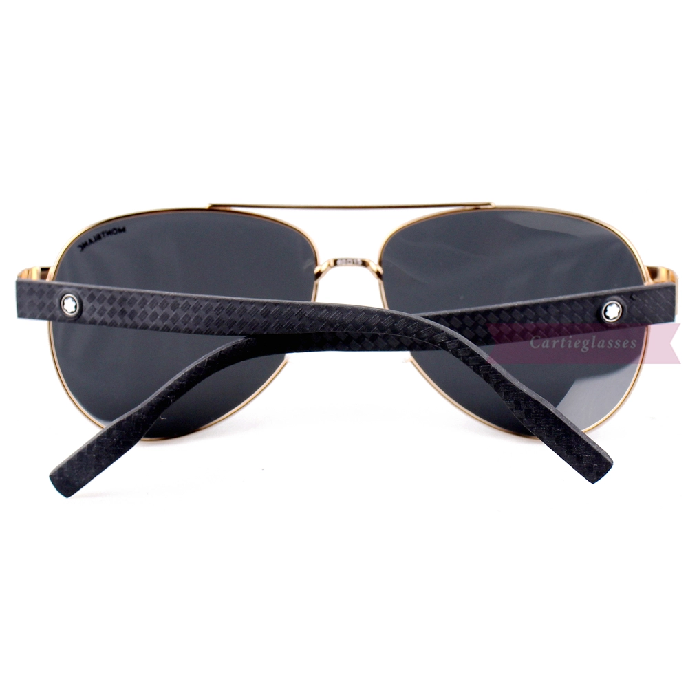 Montblanc Snowcap Emblem Metal Acetate Full Frame Sunglasses MB0064 (6)