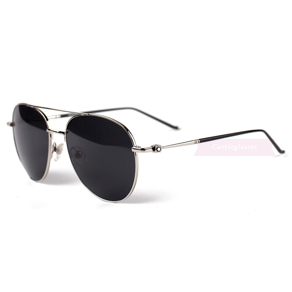 Montblanc Snowcap Emblem Metal Full Frame Sunglasses MB0128 (10)