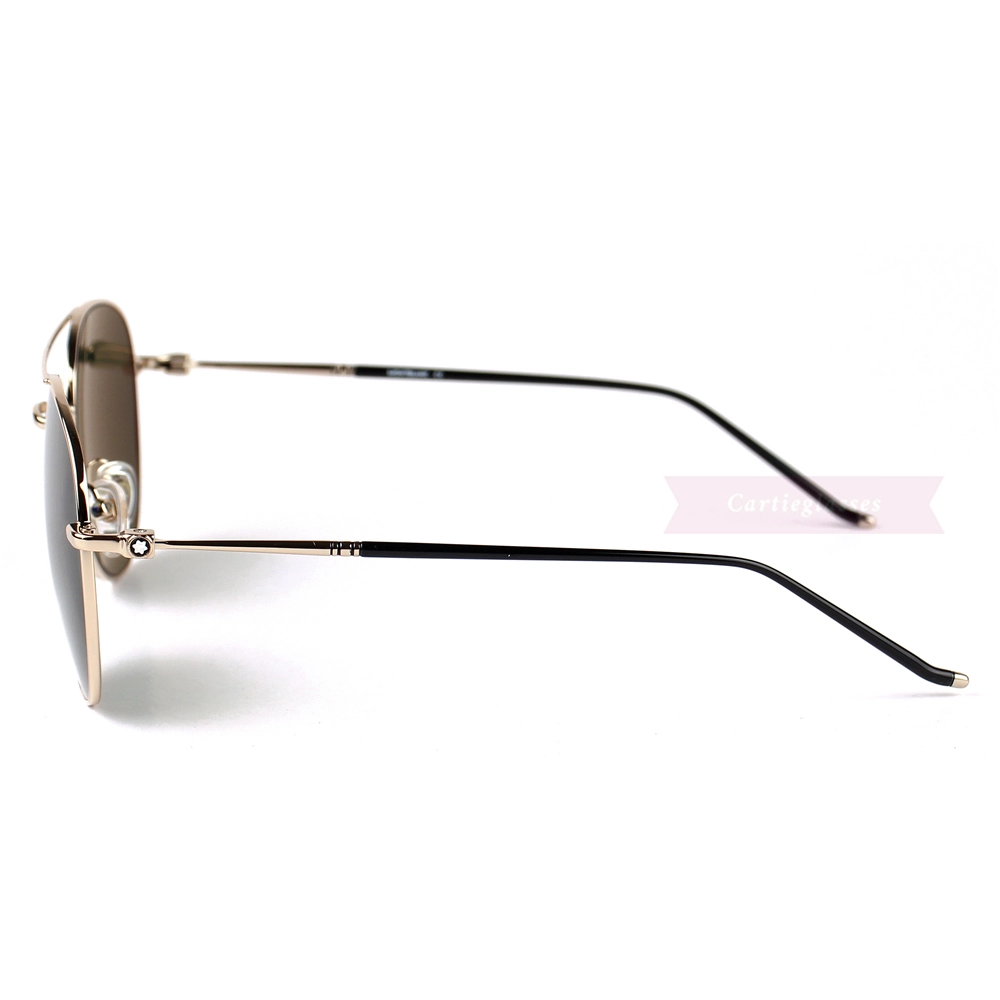 Montblanc Snowcap Emblem Metal Full Frame Sunglasses MB0128 (5)