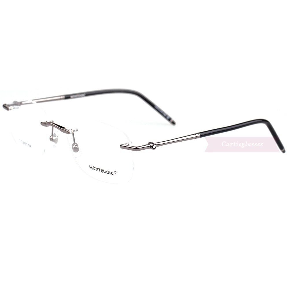 Montblanc Snowcap Emblem Titanium Rimless Eyeglasses MB0071T (10)