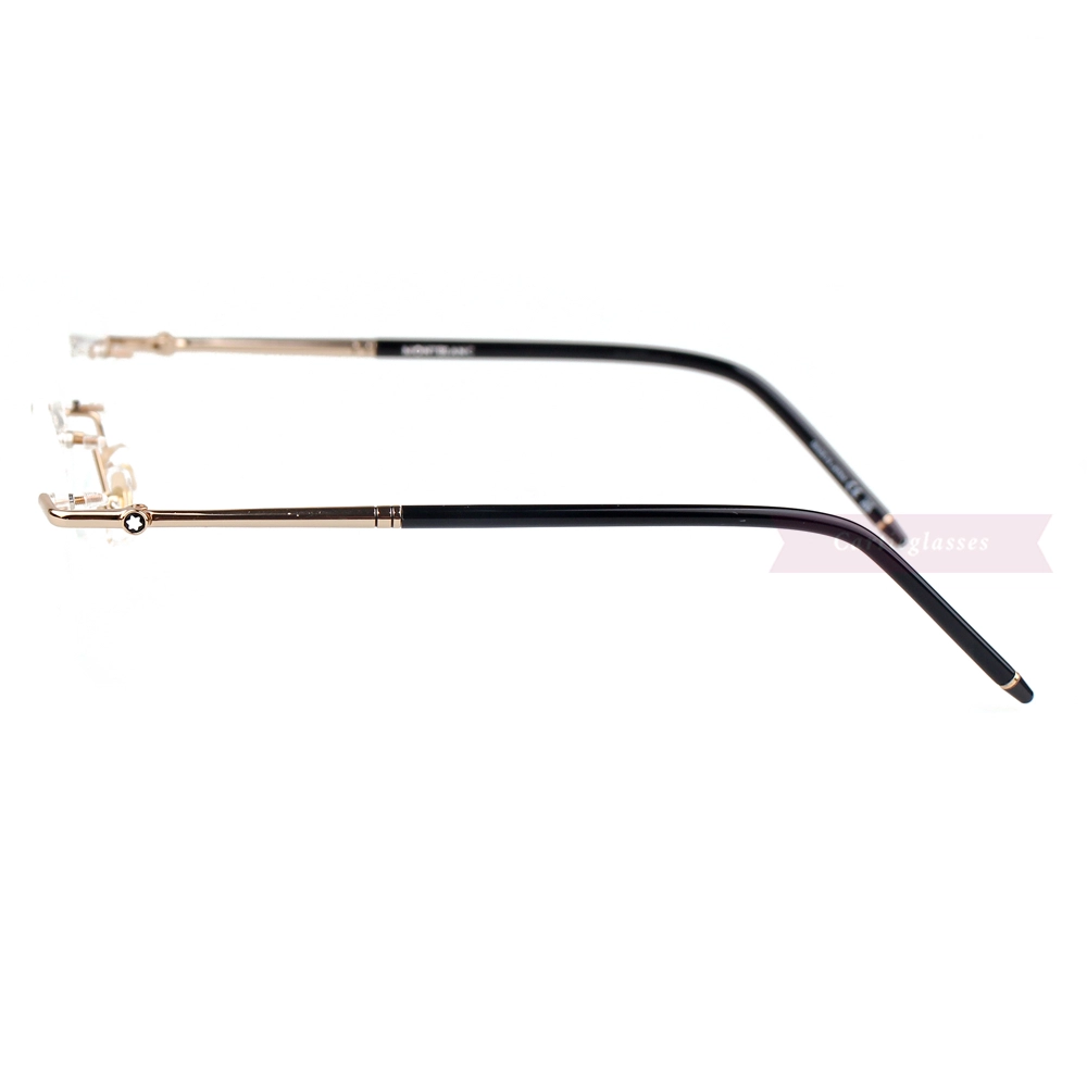 Montblanc Snowcap Emblem Titanium Rimless Eyeglasses MB0071T (4)