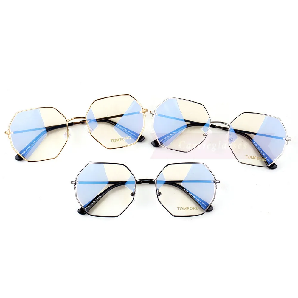 Tom Ford Metal Full Frame Octagon Eyeglasses TF5939 (1)