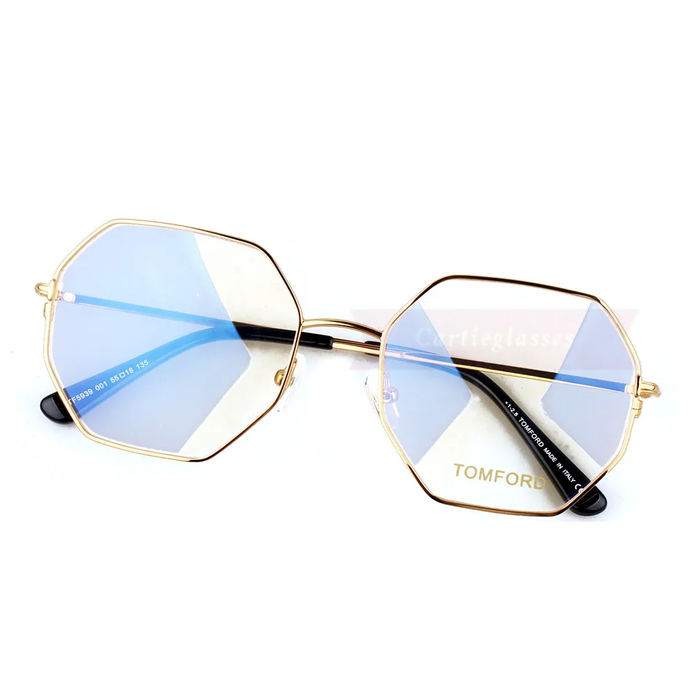 Tom Ford Metal Full Frame Octagon Eyeglasses TF5939 (2)