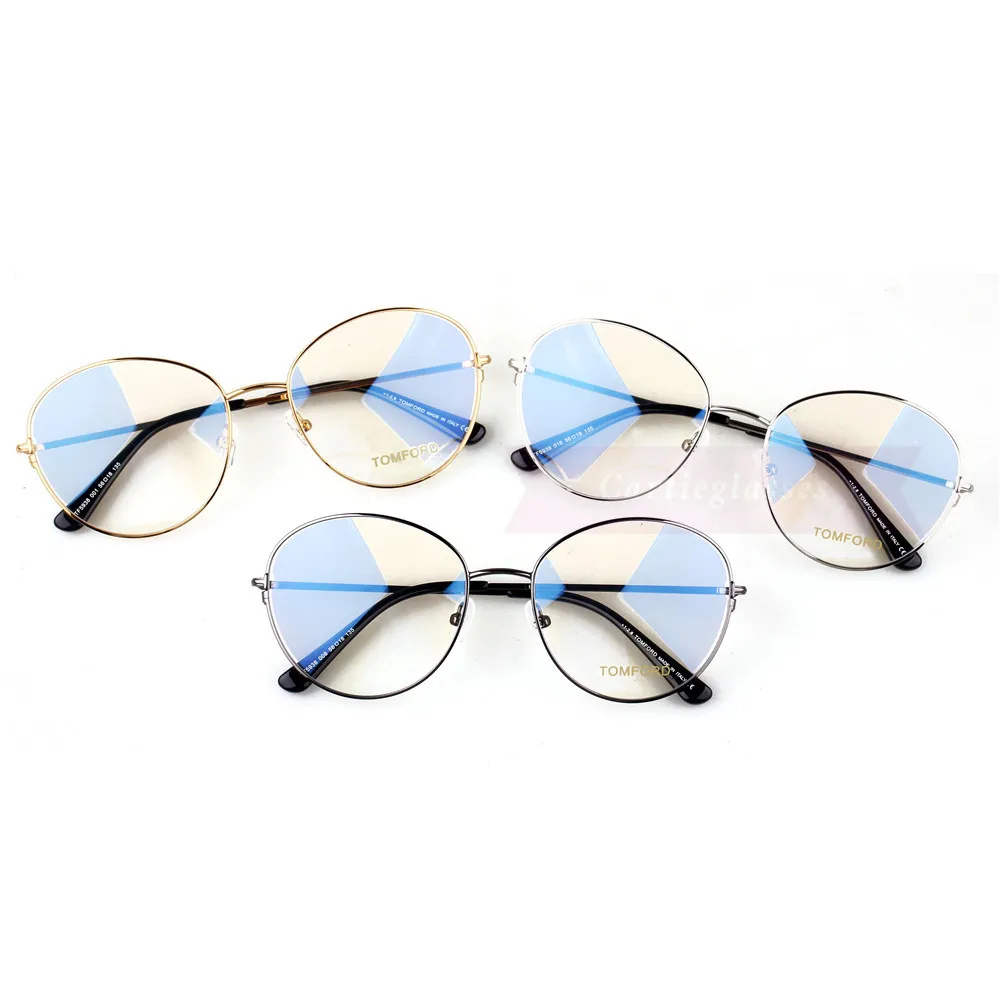 Tom Ford Metal Full Frame Round Eyeglasses TF5938 (1)