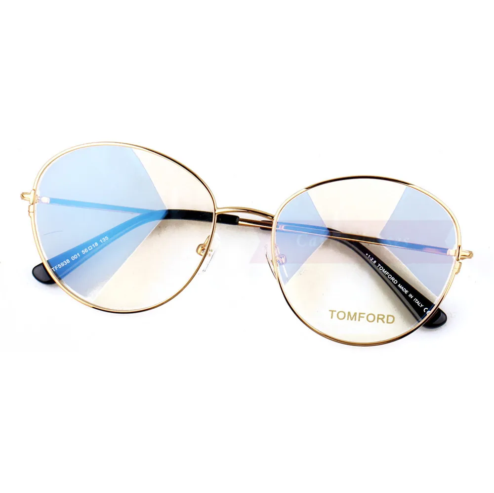 Tom Ford Metal Full Frame Round Eyeglasses TF5938 (2)