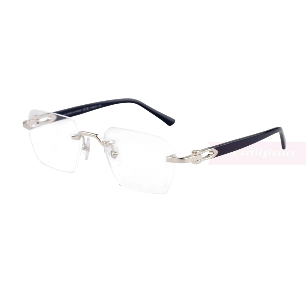 Cartier C Decor 24K GOLD Plated Titanium Rimless Eyeglasses CT0623O (2)