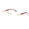 Cartier C Decor 24K GOLD Plated Titanium Rimless Eyeglasses CT0623O (3)
