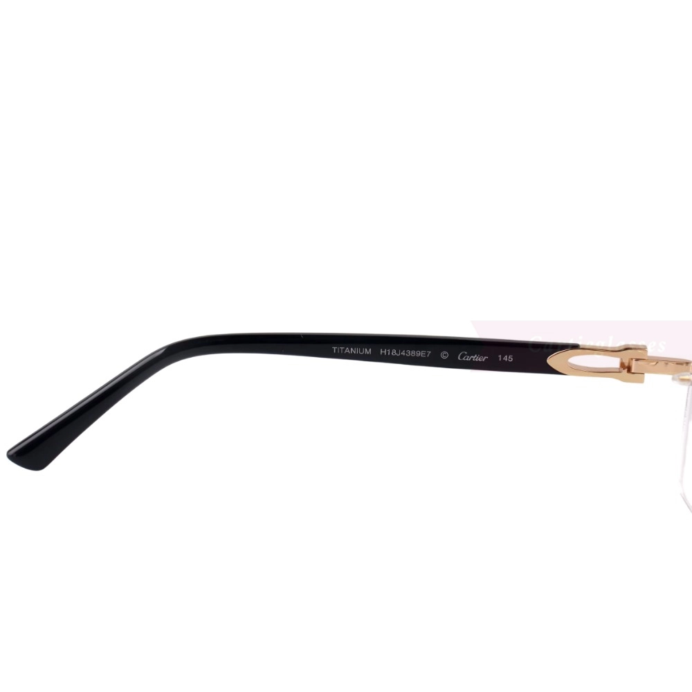 Cartier C Decor 24K GOLD Plated Titanium Rimless Eyeglasses CT0623O (4)