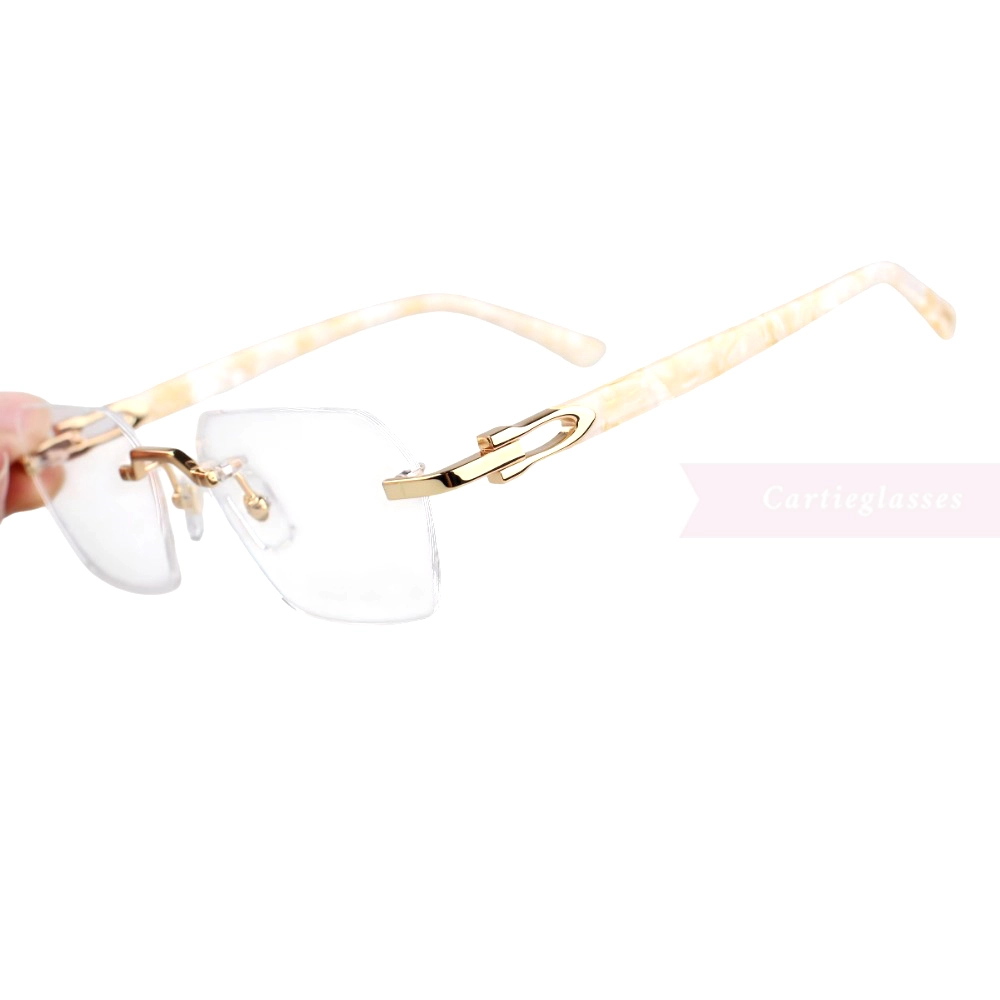 Cartier C Decor 24K GOLD Plated Titanium Rimless Eyeglasses CT0623O (7)