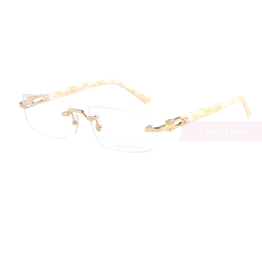 Cartier C Decor Acetate Titanium Rimless Eyeglasses CT0581O (10)
