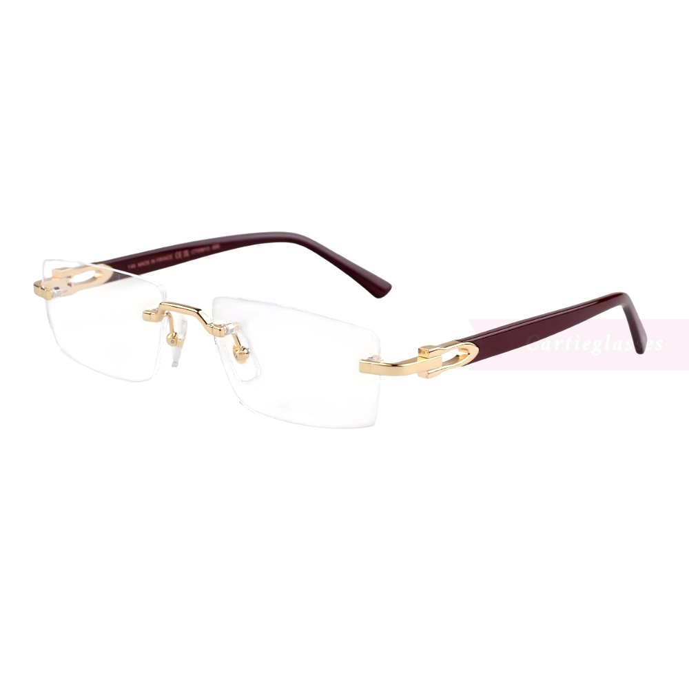 Cartier C Decor Acetate Titanium Rimless Eyeglasses CT0581O (4)