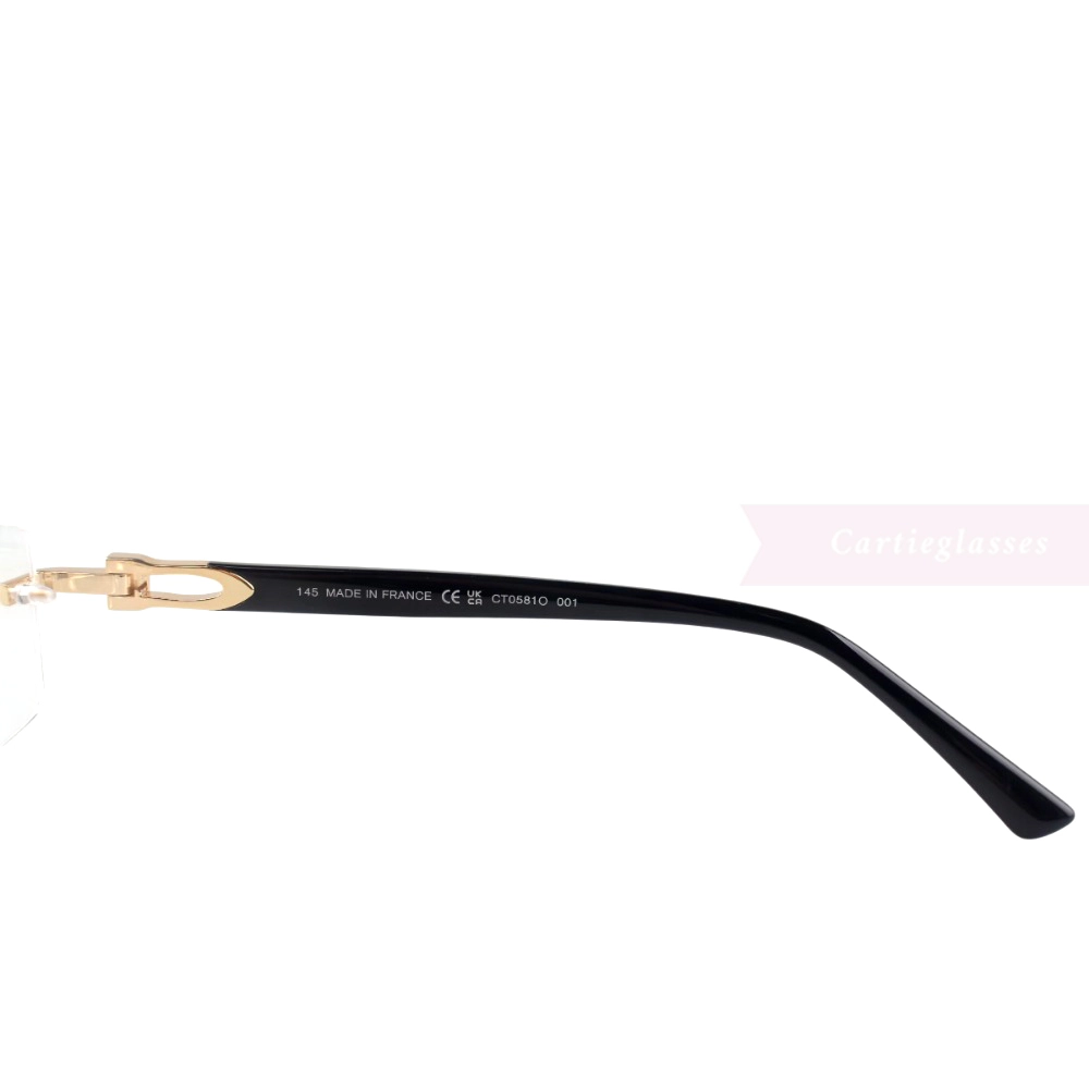 Cartier C Decor Acetate Titanium Rimless Eyeglasses CT0581O (6)