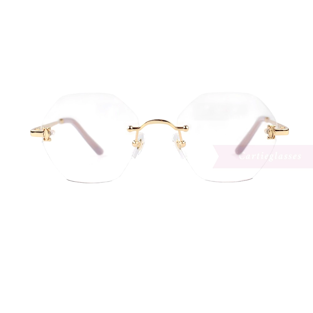 Cartier Icon Collection Titanium Geometric Rimless Eyeglasses CT0593O (11)