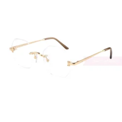 Cartier Icon Collection Titanium Geometric Rimless Eyeglasses CT0593O (4)