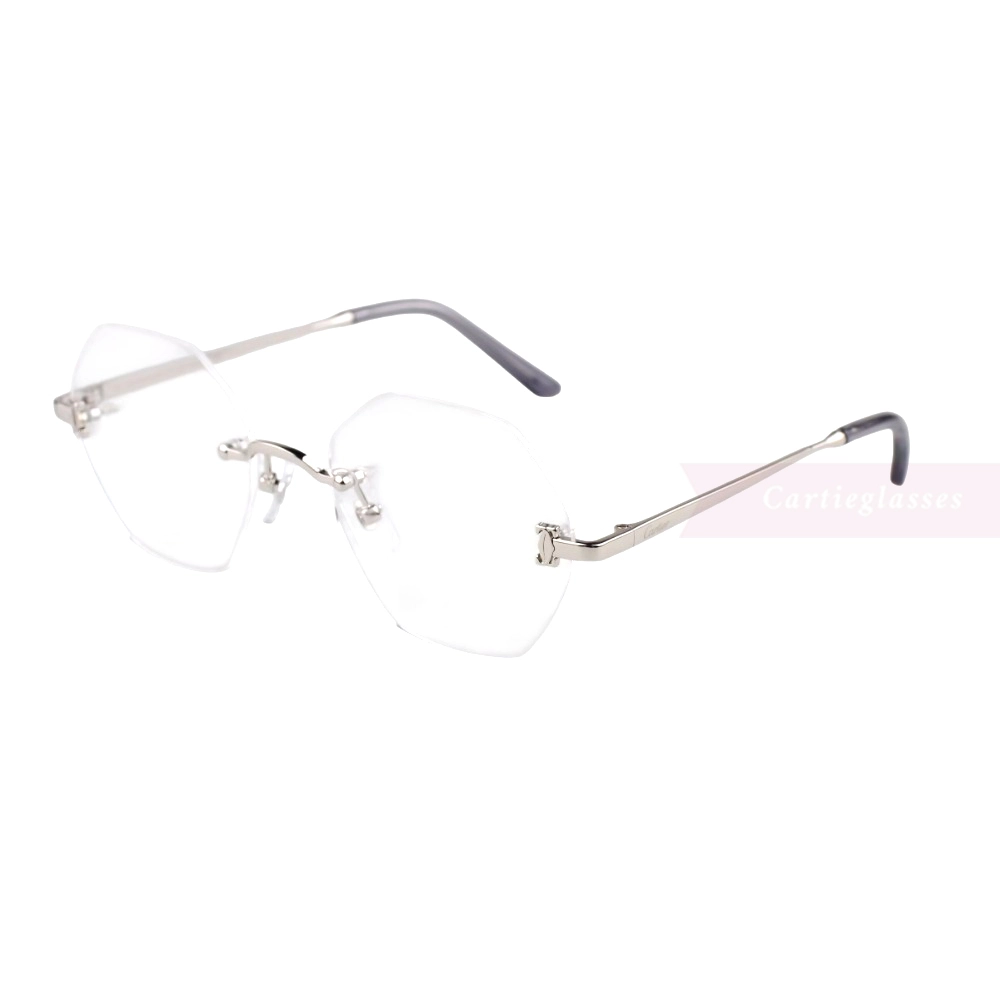 Cartier Icon Collection Titanium Geometric Rimless Eyeglasses CT0593O (5)