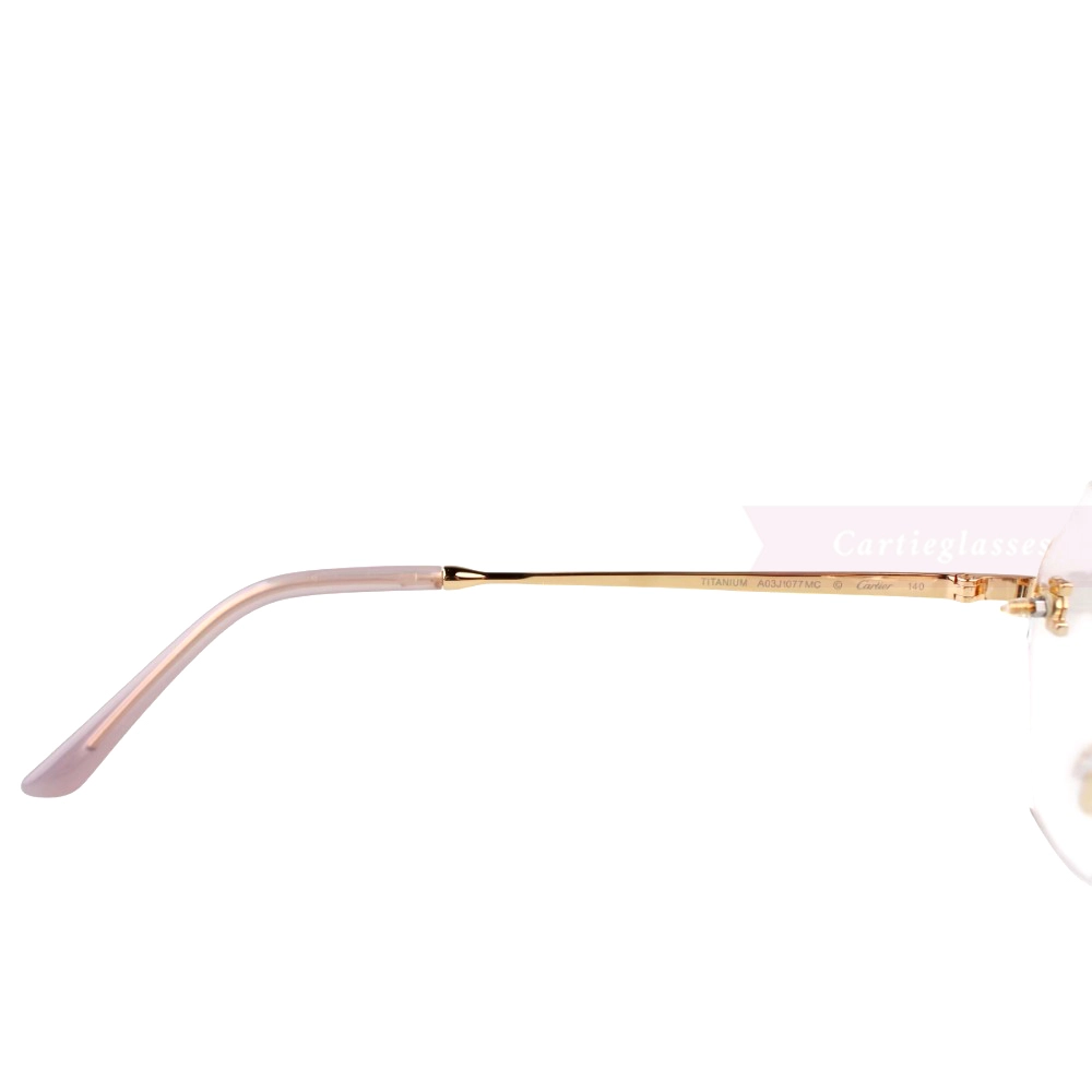 Cartier Icon Collection Titanium Geometric Rimless Eyeglasses CT0593O (6)
